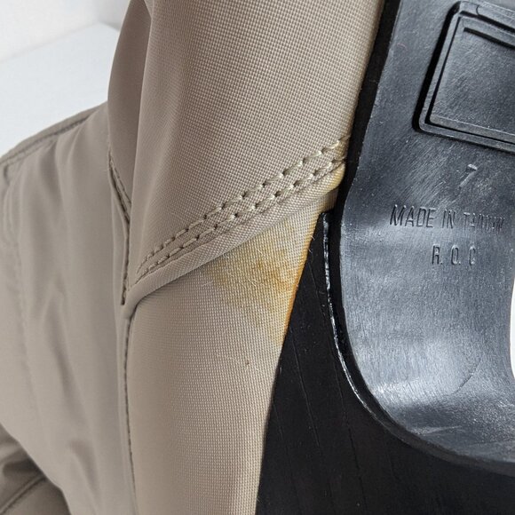 Vintage 80s 90s Fur Lined Gray Heeled Winter Boots Boundary Waters Womens Size 7 - Picture 11 of 16